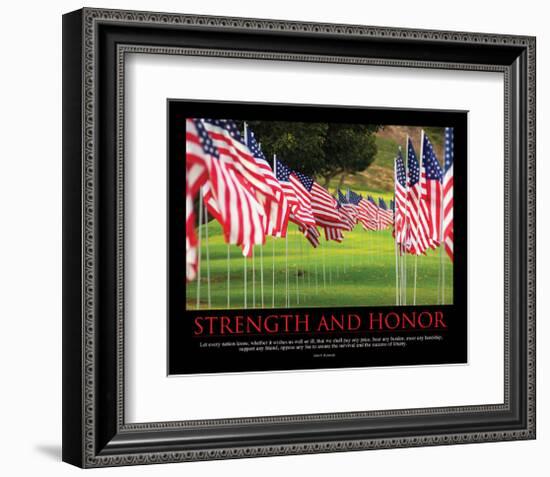 Strength And Honor-SM Design-Framed Art Print