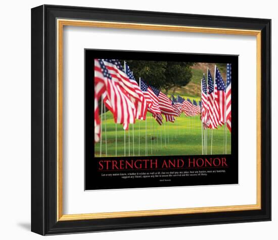 Strength And Honor-SM Design-Framed Art Print