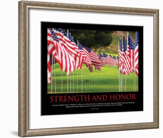 Strength And Honor-SM Design-Framed Art Print