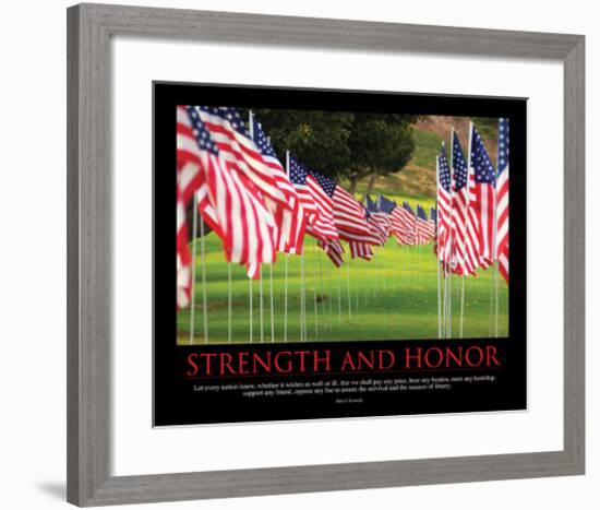 Strength And Honor-SM Design-Framed Art Print