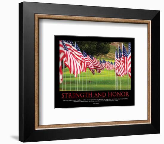 Strength And Honor-SM Design-Framed Art Print