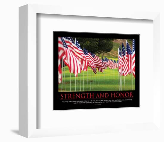 Strength And Honor-SM Design-Framed Art Print