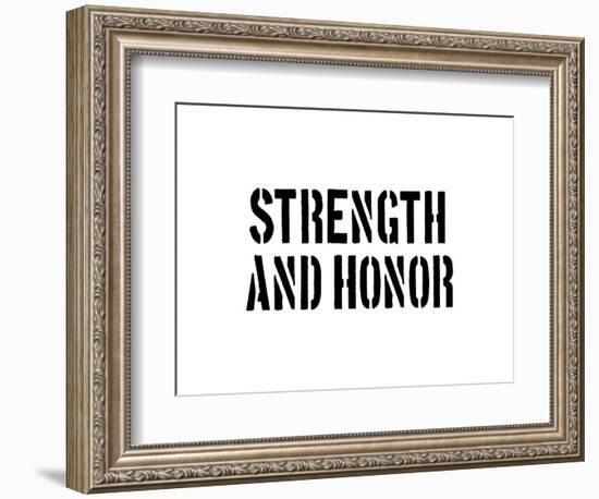 Strength And Honour-SM Design-Framed Art Print