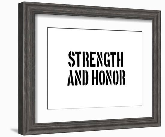 Strength And Honour-SM Design-Framed Art Print