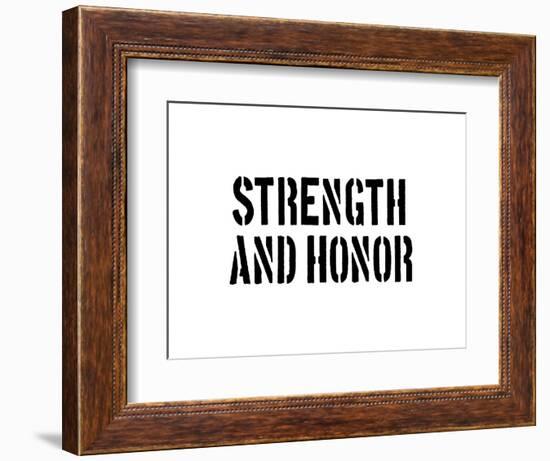 Strength And Honour-SM Design-Framed Art Print