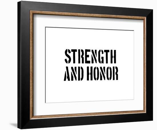 Strength And Honour-SM Design-Framed Art Print