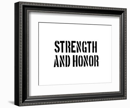 Strength And Honour-SM Design-Framed Art Print