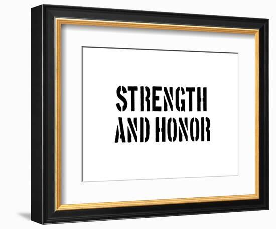 Strength And Honour-SM Design-Framed Art Print