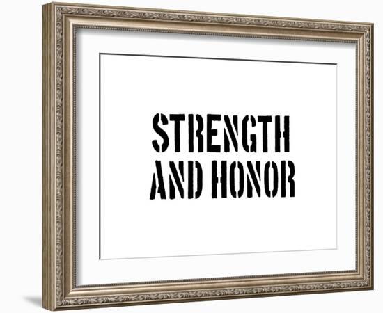 Strength And Honour-SM Design-Framed Art Print