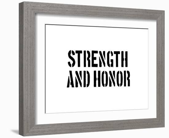 Strength And Honour-SM Design-Framed Art Print