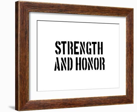 Strength And Honour-SM Design-Framed Art Print