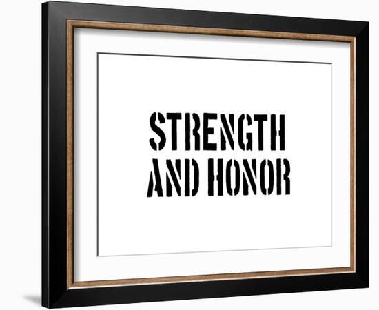 Strength And Honour-SM Design-Framed Art Print