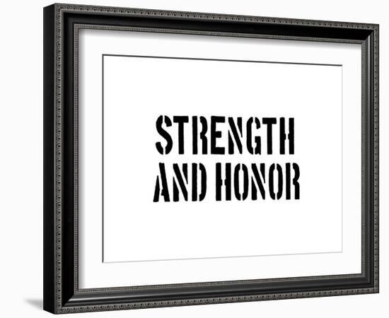 Strength And Honour-SM Design-Framed Art Print