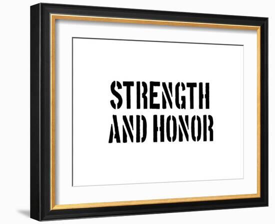 Strength And Honour-SM Design-Framed Art Print