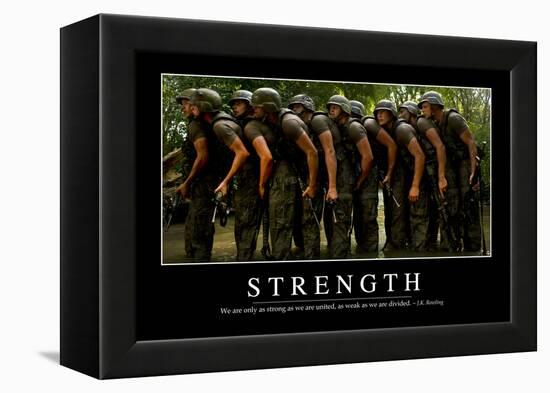 Strength: Inspirational Quote and Motivational Poster-null-Framed Premier Image Canvas