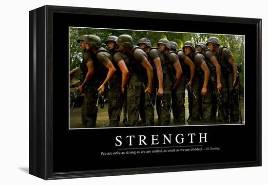 Strength: Inspirational Quote and Motivational Poster-null-Framed Premier Image Canvas