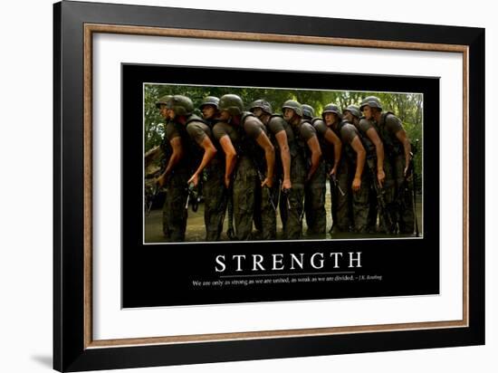 Strength: Inspirational Quote and Motivational Poster-null-Framed Photographic Print