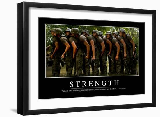 Strength: Inspirational Quote and Motivational Poster-null-Framed Photographic Print