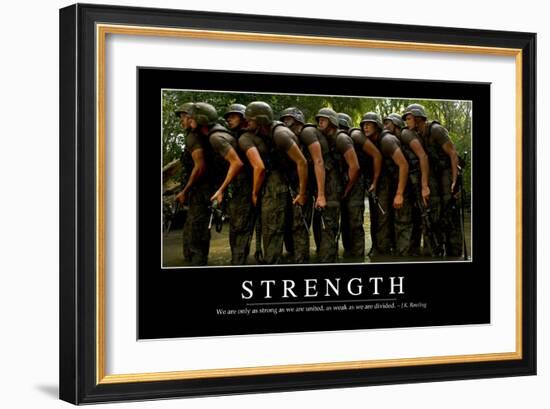 Strength: Inspirational Quote and Motivational Poster-null-Framed Photographic Print