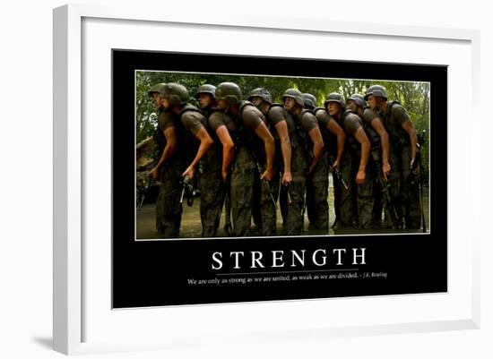 Strength: Inspirational Quote and Motivational Poster-null-Framed Photographic Print