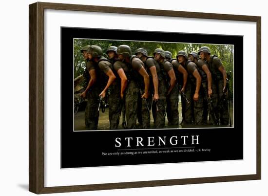 Strength: Inspirational Quote and Motivational Poster-null-Framed Photographic Print