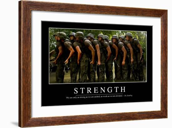 Strength: Inspirational Quote and Motivational Poster-null-Framed Photographic Print