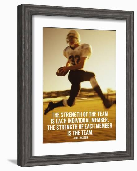 Strength of the Team-Sports Mania-Framed Art Print