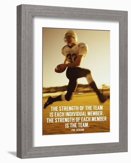 Strength of the Team-Sports Mania-Framed Art Print