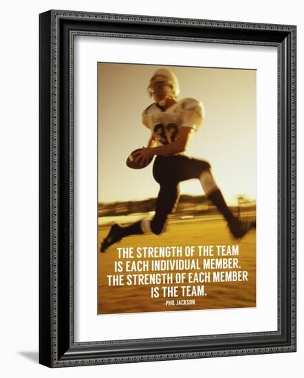 Strength of the Team-Sports Mania-Framed Art Print