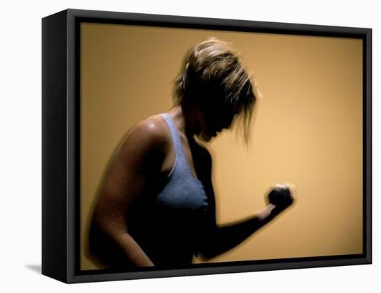 Strength Training with Hand Weights-null-Framed Premier Image Canvas