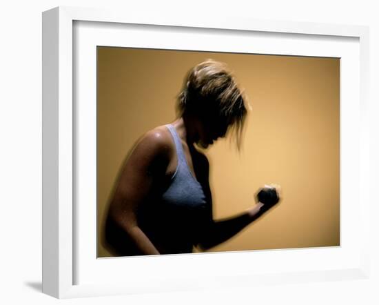 Strength Training with Hand Weights-null-Framed Photographic Print