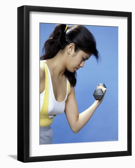 Strength Training with Hand Weights-null-Framed Photographic Print