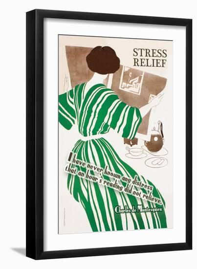 Stress Relief from Reading-null-Framed Art Print
