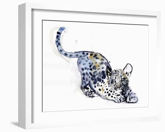 Stretching Cub (Arabian Leopard), 2008-Mark Adlington-Framed Giclee Print