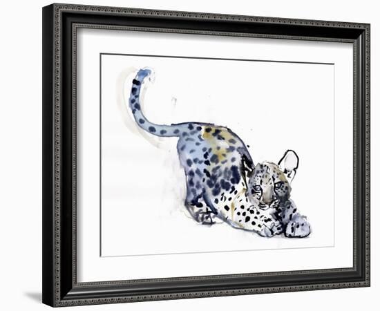 Stretching Cub (Arabian Leopard), 2008-Mark Adlington-Framed Giclee Print