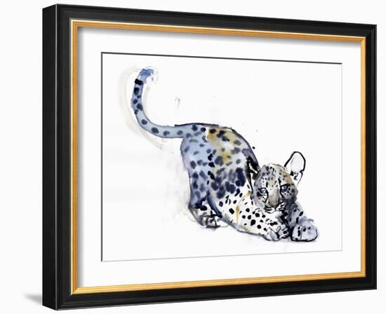 Stretching Cub (Arabian Leopard), 2008-Mark Adlington-Framed Giclee Print