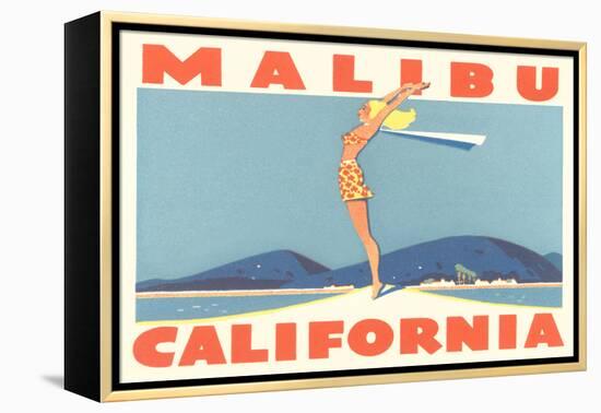 Stretching Girl, Malibu, California-null-Framed Stretched Canvas