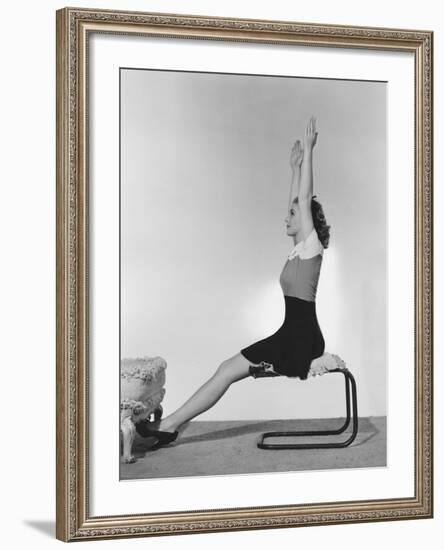 Stretching to the Oldies-null-Framed Photo