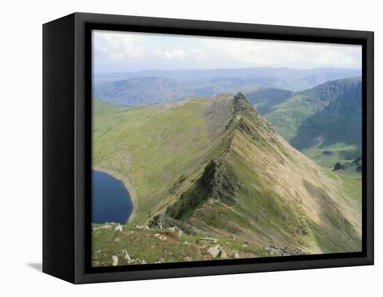 Striding Edge, Helvellyn, Lake District National Park, Cumbria, England, United Kingdom-Lee Frost-Framed Premier Image Canvas