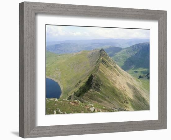 Striding Edge, Helvellyn, Lake District National Park, Cumbria, England, United Kingdom-Lee Frost-Framed Photographic Print