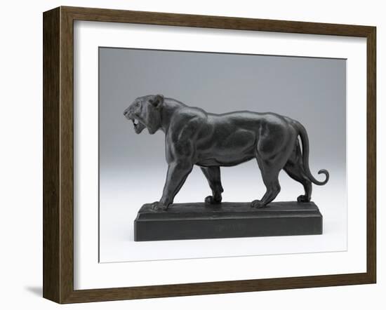 Striding Tiger, Modeled before 1874; Cast Later (Bronze)-Antoine Louis Barye-Framed Giclee Print