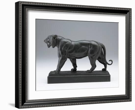 Striding Tiger, Modeled before 1874; Cast Later (Bronze)-Antoine Louis Barye-Framed Giclee Print