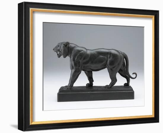 Striding Tiger, Modeled before 1874; Cast Later (Bronze)-Antoine Louis Barye-Framed Giclee Print