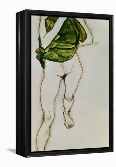 Striding Torso in Green Shirt, 1913-Egon Schiele-Framed Premier Image Canvas