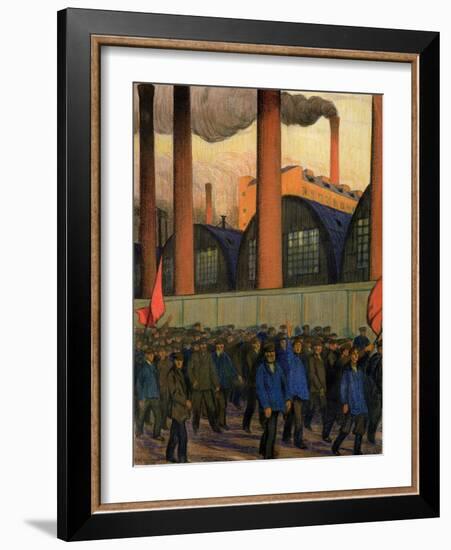 Strike-Boris Kustodiyev-Framed Giclee Print