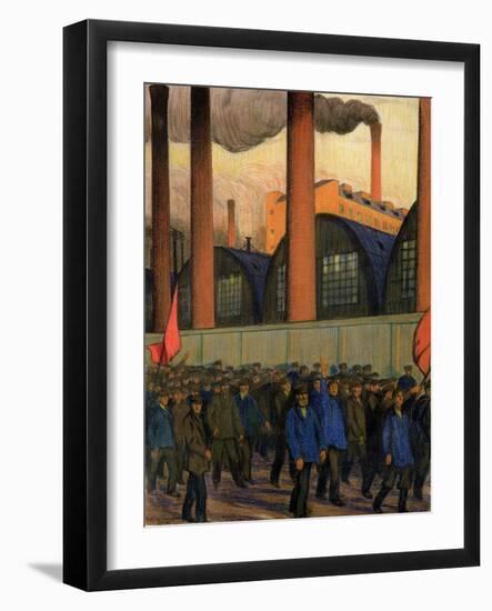 Strike-Boris Kustodiyev-Framed Giclee Print