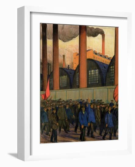Strike-Boris Kustodiyev-Framed Giclee Print