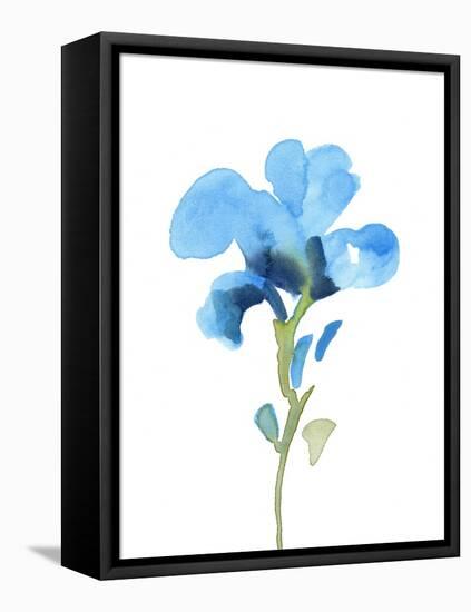 Striking Blue Iris I-Jacob Green-Framed Stretched Canvas