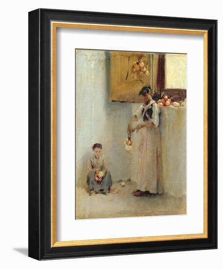 Stringing Onions, C.1882-John Singer Sargent-Framed Premium Giclee Print