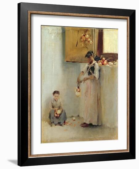 Stringing Onions, C.1882-John Singer Sargent-Framed Giclee Print